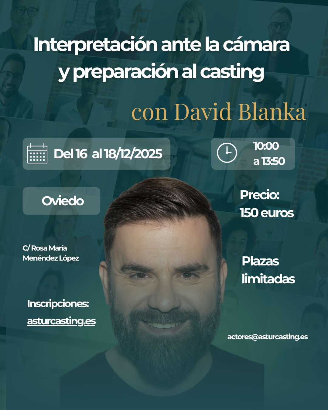 Interpretación ante la cámara y preparación al casting