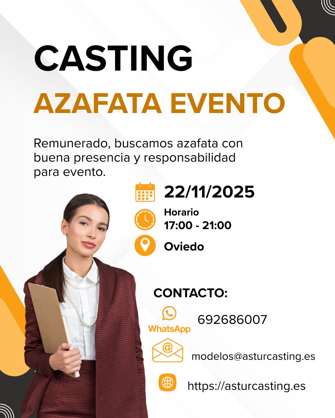 Azafata para evento